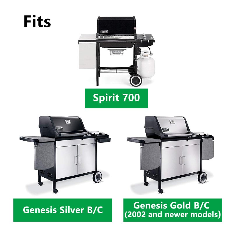 Hongso 17.4" Porcelain Steel Grill Grates for Weber Spirit E-310 E-320, Spirit S-310 S-320, Spirit 700, Weber 900, Genesis Silver B/C 8133, Genesis 1000-5000 with Side Control Panel, 7525 7526 7527 - Image 4